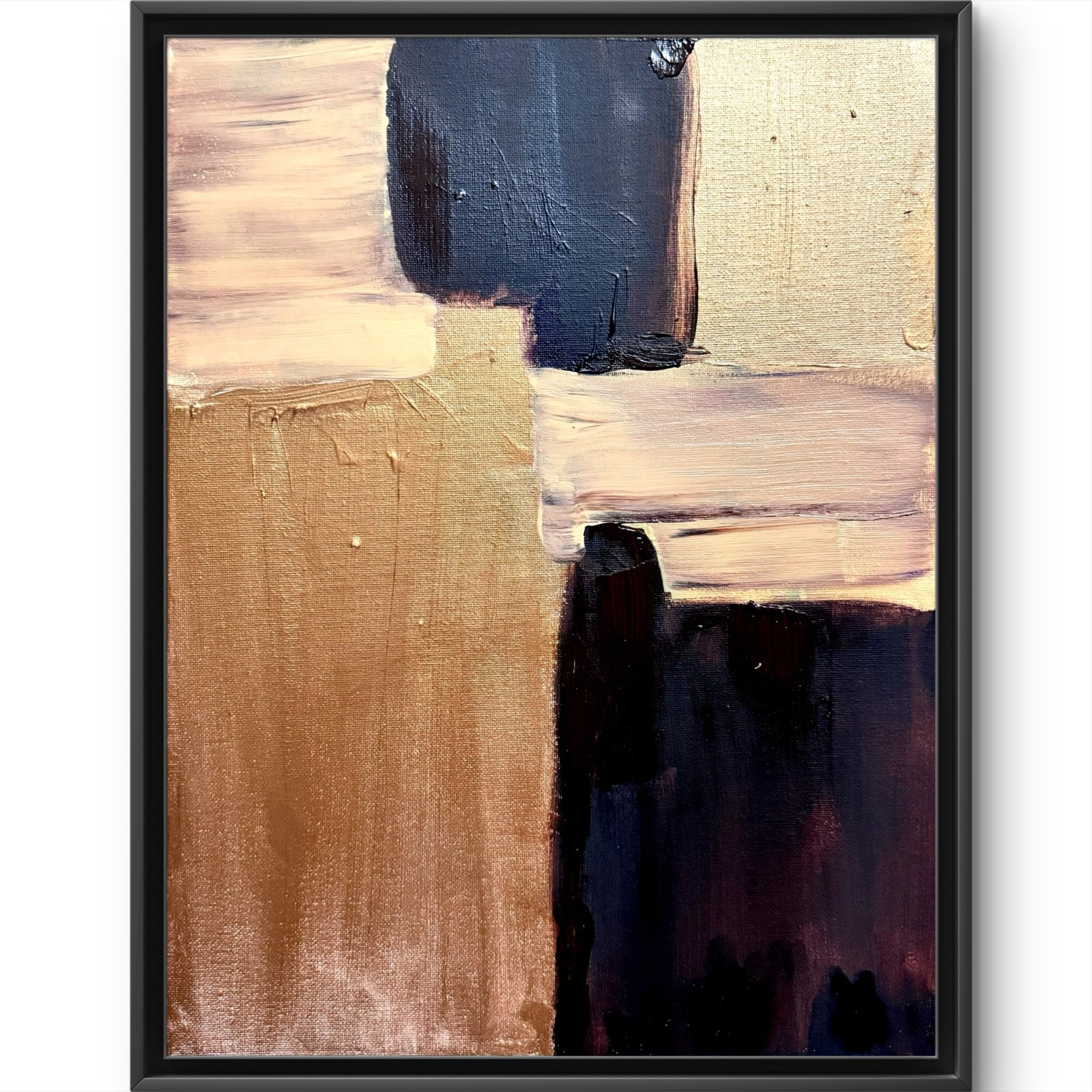Rutenberg Original 12x16 Abstract Abstract Color Blocks Painting Canvas 143