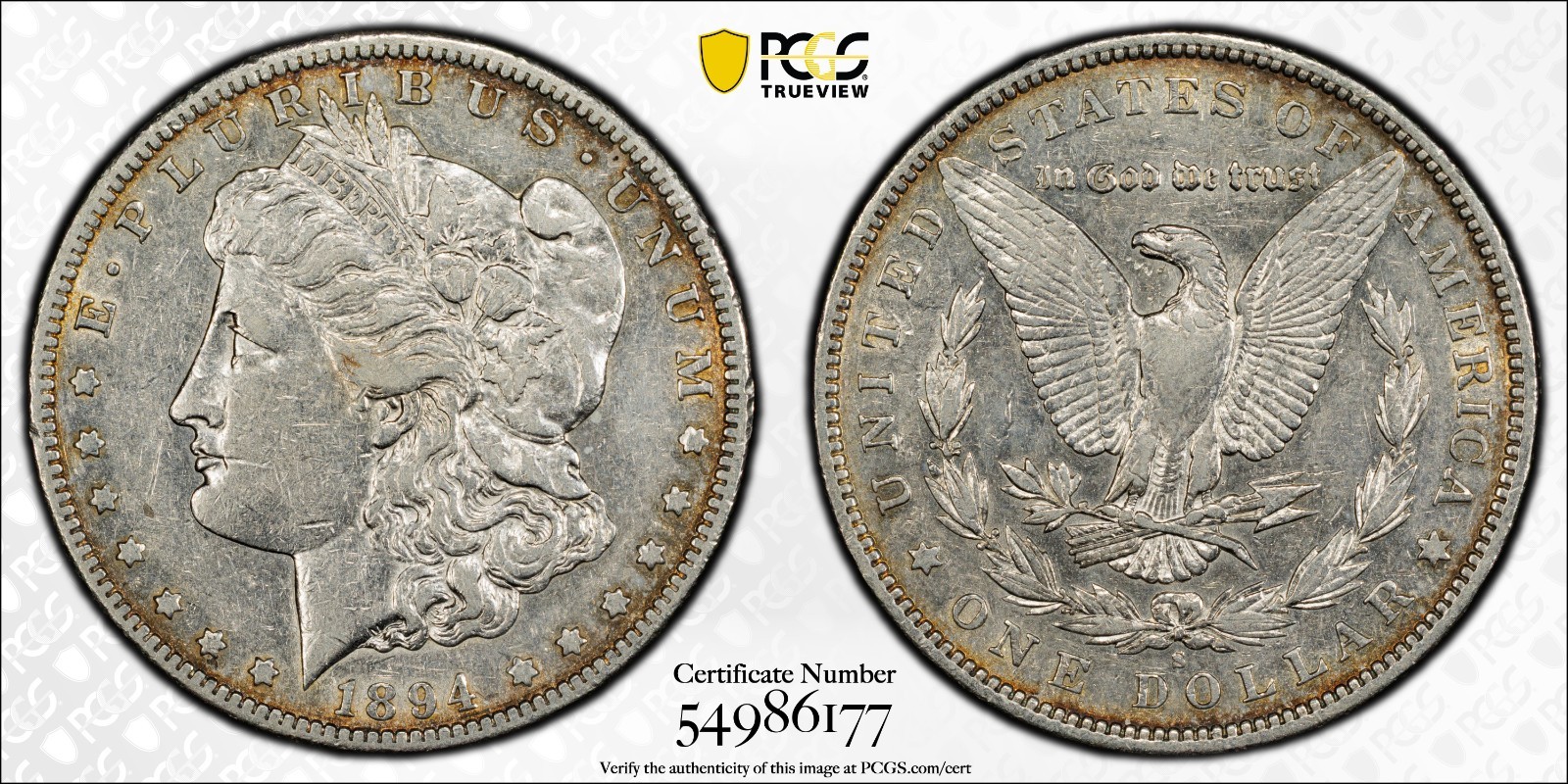 1894 S MORGAN $1 BETTER DATE KEY PCGS XF40 JUST GRADED