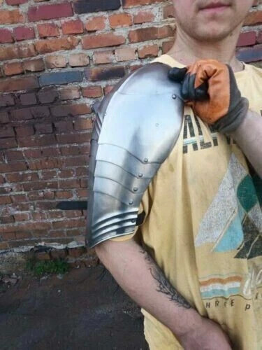 Medieval Knight Armor Pair Of Pauldrons Gothic Shoulder Armor Collectible SRR8