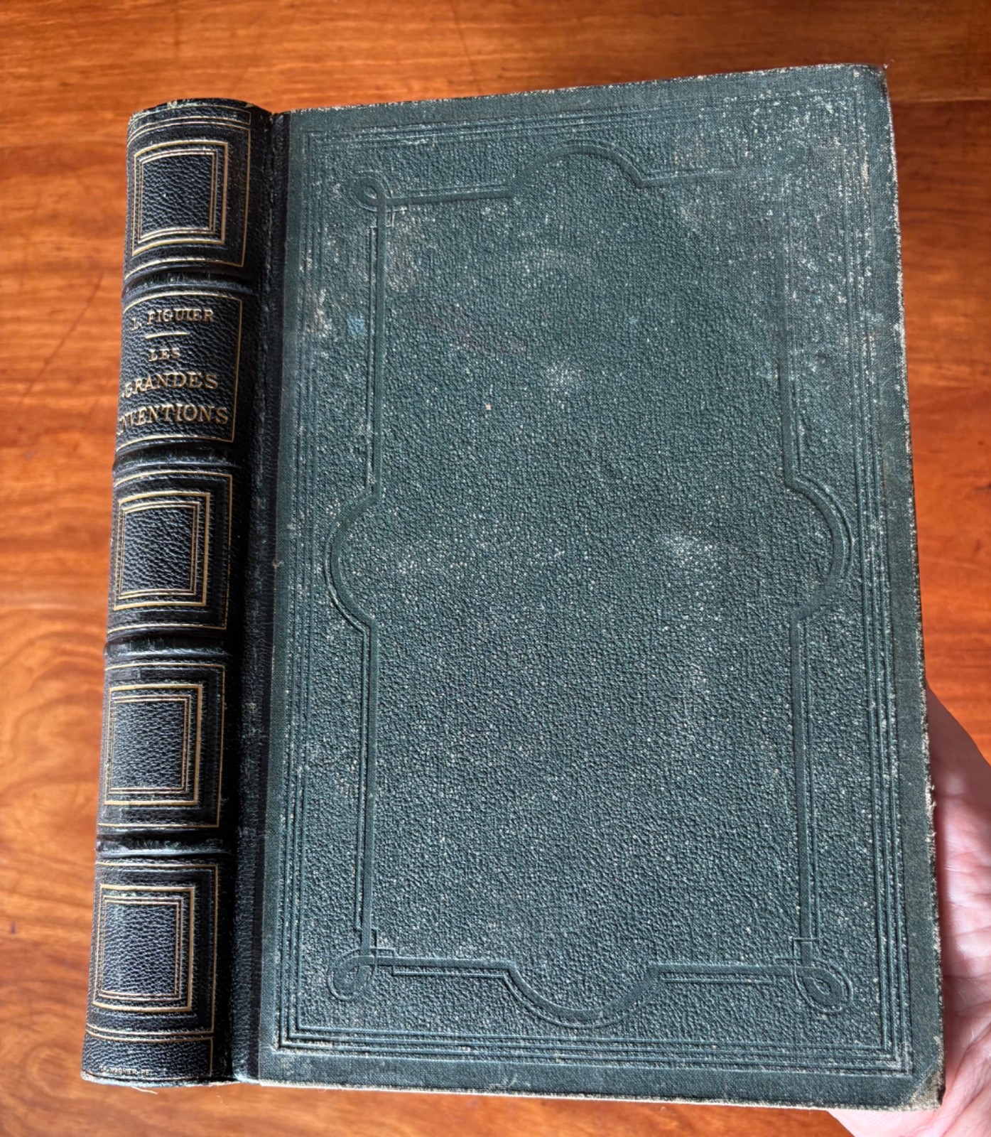 LES GRANDES INVENTIONS BY LOUIS FIGUIER 1873 HC ILLUST.  LOCOMOBILES AEROSTATS