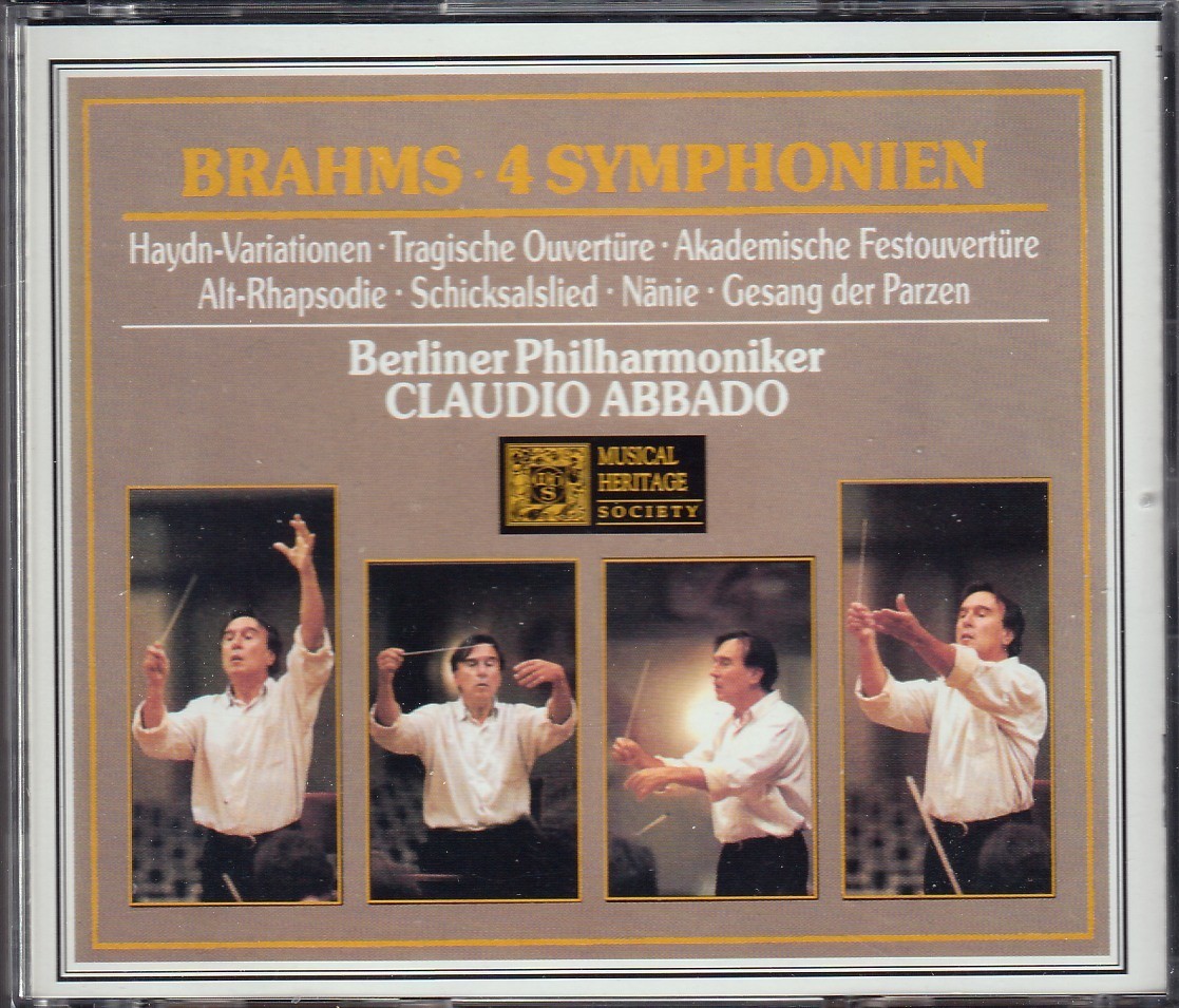 JOHANNES BRAHMS BERLIN PHILHARMONIC CLAUDIO ABBADO - The Four Symphonies, more