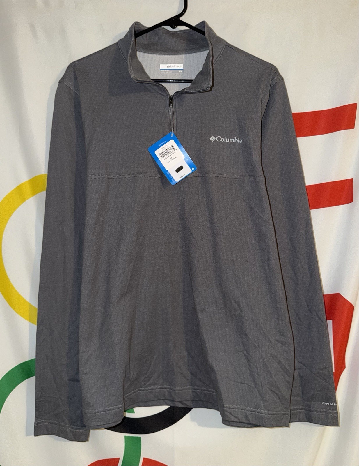 NWT Columbia 1/4 Zip Pullover Medium Rugged Ridge Gray