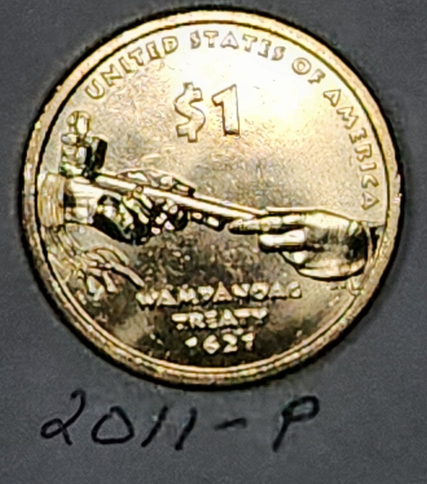 2011‑P Native American Dollar Wampanoag Treaty of 1621 2011P 2011‑P Native American Dollar Wampanoag Treaty of 1621 2011P