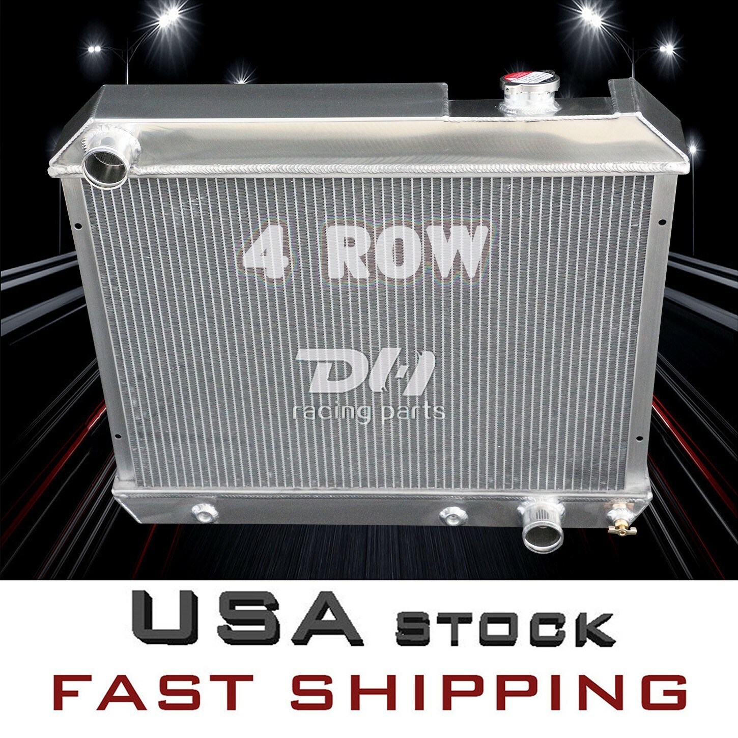 4 Row Alu Radiator For 1963-66 Chevy C10 20 30 Panel K10 K20 Pickup Suburban F85