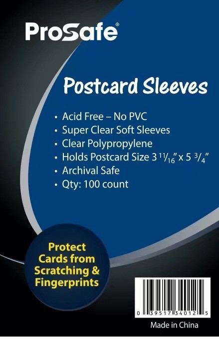 10,000 (full case) Pro Safe New Premium Postcard Sleeves . 