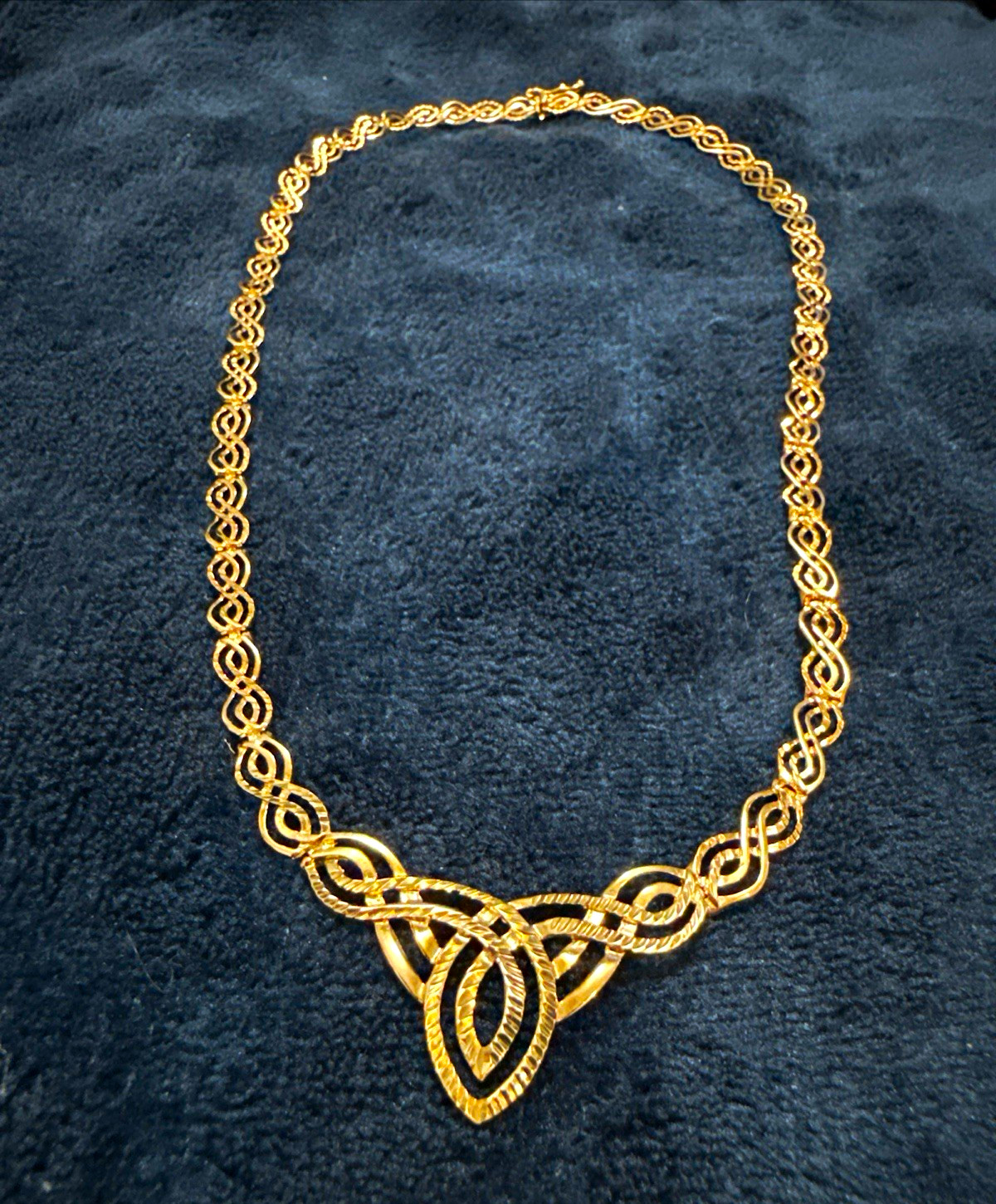 Vintage 10k Solid gold very intricately detailed Celtic necklace. Vintage 10k Solid gold very intricately detailed Celtic necklace.