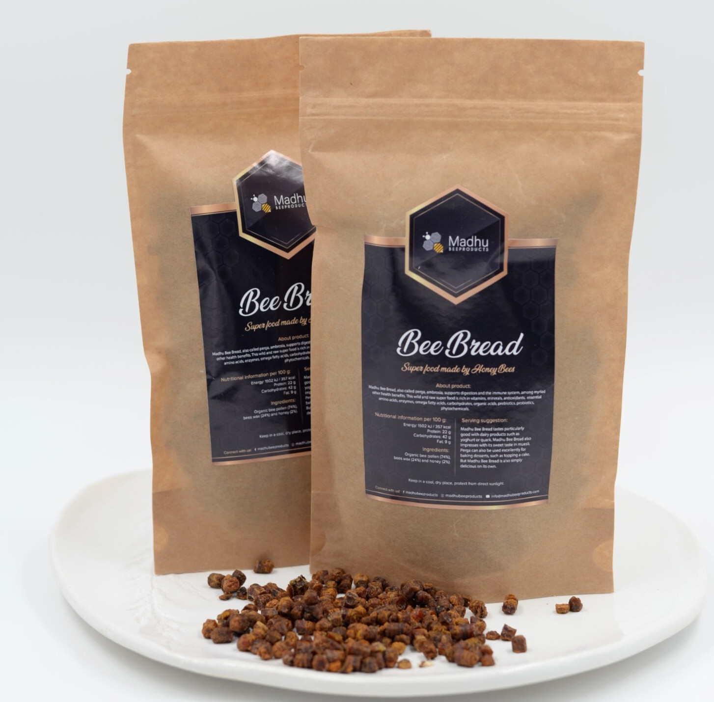 Raw Bee Bread (Perga) 1000g / 35oz — 2026 Harvest — Fermented Superfood
