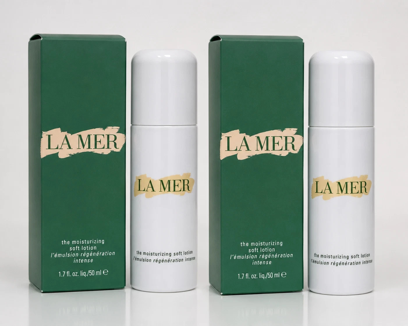 2 PACK La Mer the moisturizing soft lotion 1.7 oz 50 ml New In Box