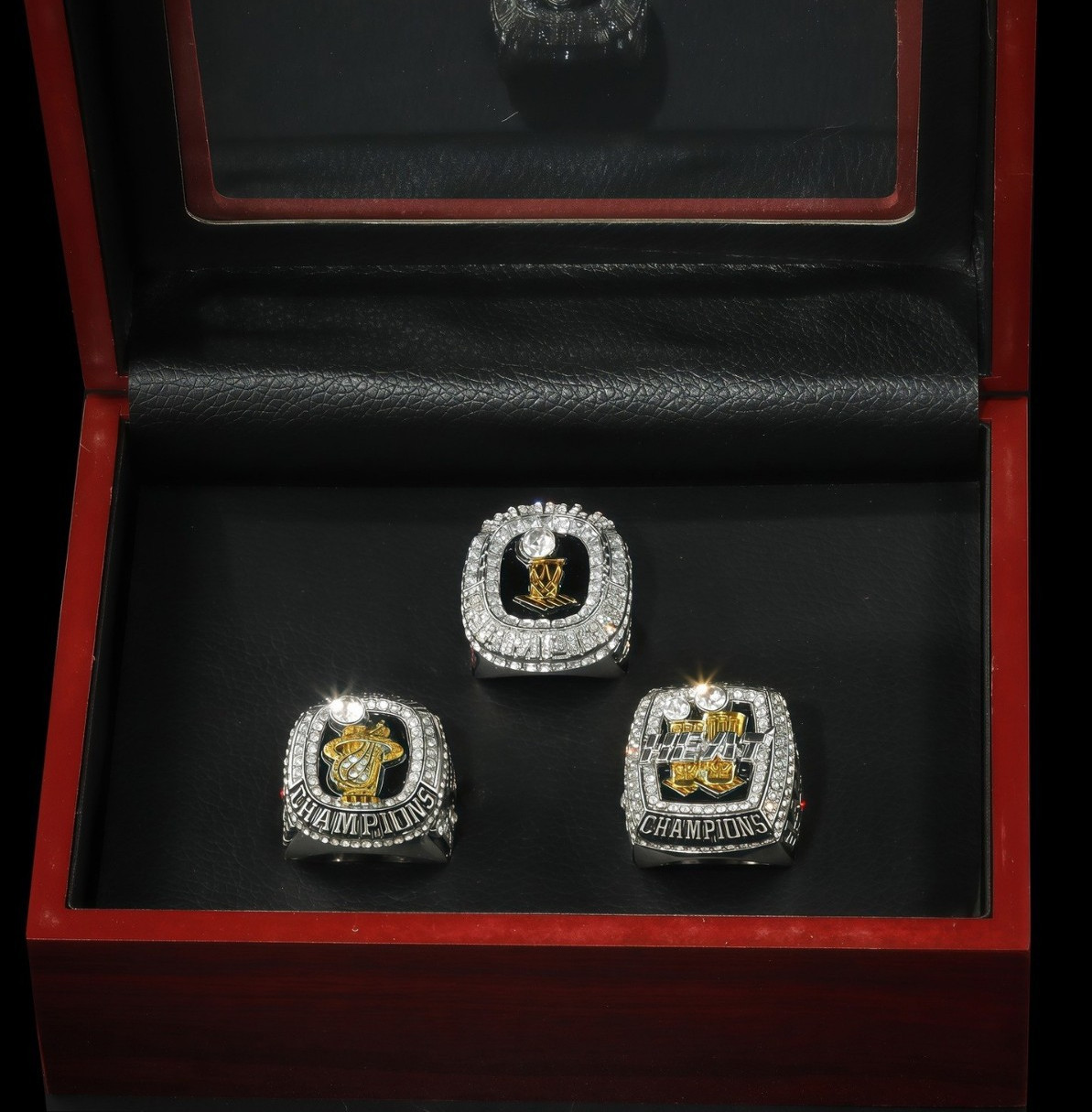 3 PCS Miami Heat Championship Rings Set With Box 2006 2012 2013