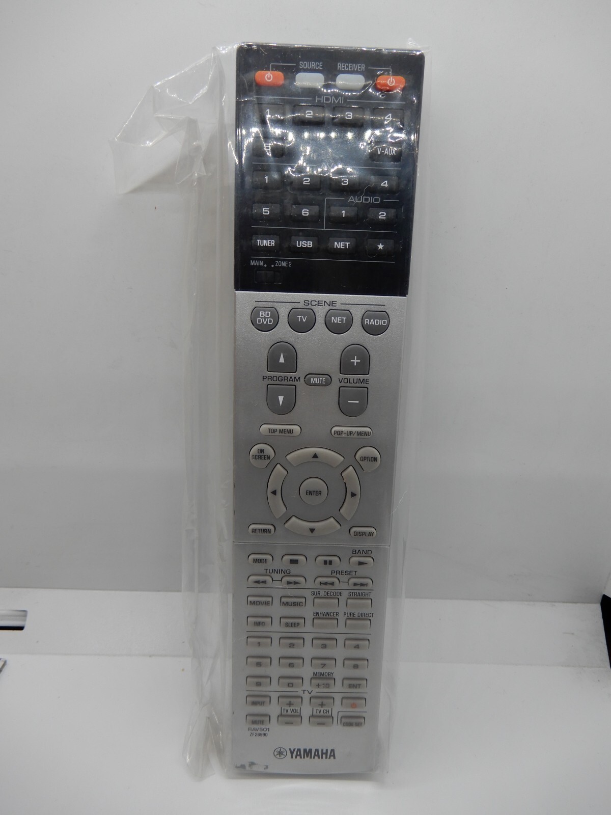 New Genuine Yamaha Remote Control RAV501 ZF26990 RX-V675 RX-A730 HTR-6066 New Genuine Yamaha Remote Control RAV501 ZF26990 RX-V675 RX-A730 HTR-6066