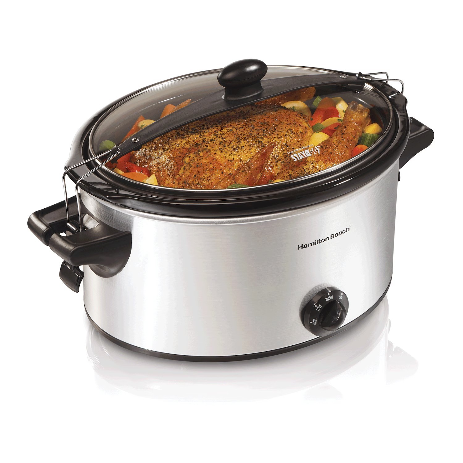 Hamilton Beach 6 Qt Stay or Go Portable Slow Cooker with Lid- 