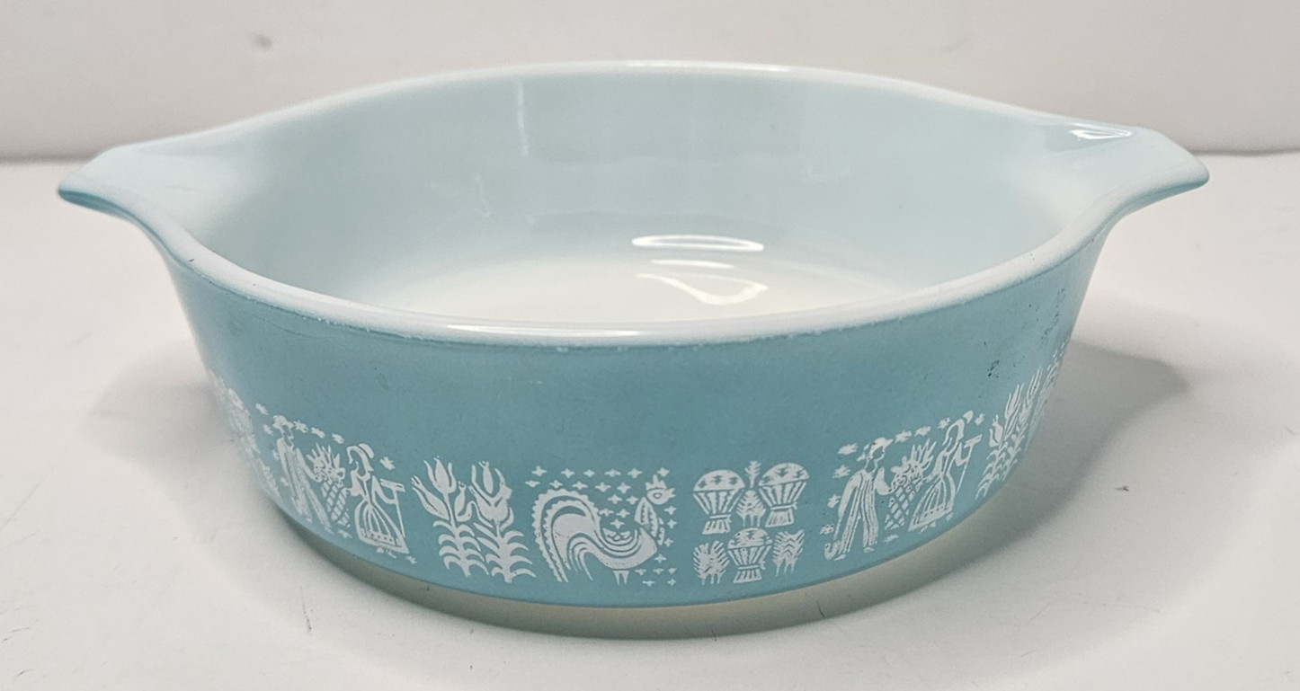Vintage Pyrex 471 Amish Butterprint Turquoise 1 Pt Baking Casserole Dish No Lid Vintage Pyrex 471 Amish Butterprint Turquoise 1 Pt Baking Casserole Dish No Lid