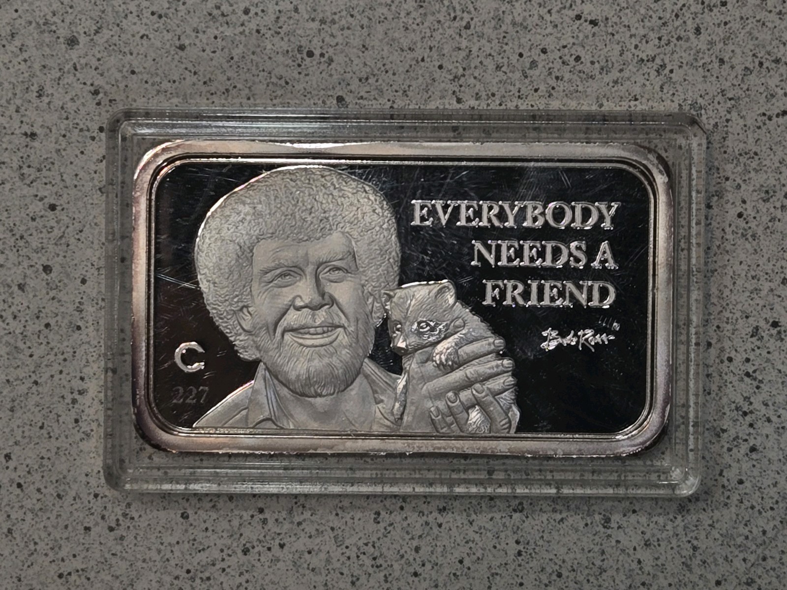 1 oz 999 Fine Silver Bob Ross Everybody Needs a Friend Chive Coins 1 oz 999 Fine Silver Bob Ross Everybody Needs a Friend Chive Coins