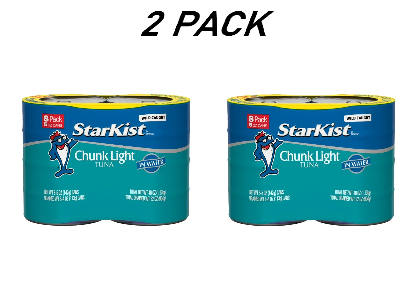 (2 PACK) StarKist Chunk Light Tuna in Water, 5 oz, 8 Cans. (2 PACK) StarKist Chunk Light Tuna in Water, 5 oz, 8 Cans.