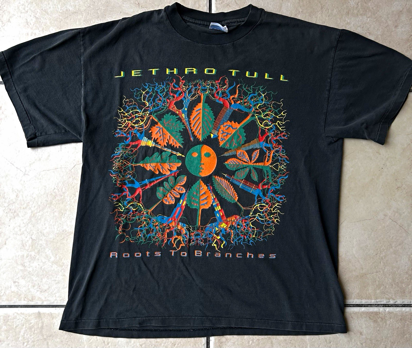 Vintage 1996 Jethro Tull Roots To Branches US Tour T Shirt Hanes L 90s Concert Vintage 1996 Jethro Tull Roots To Branches US Tour T Shirt Hanes L 90s Concert