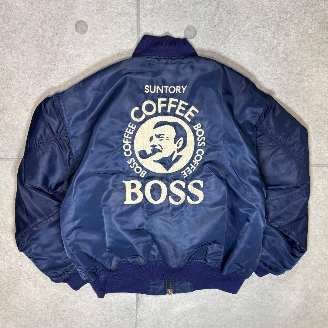 Boss Ma-1 Flight Jacket Jean Early 90S Novelty Embroidery