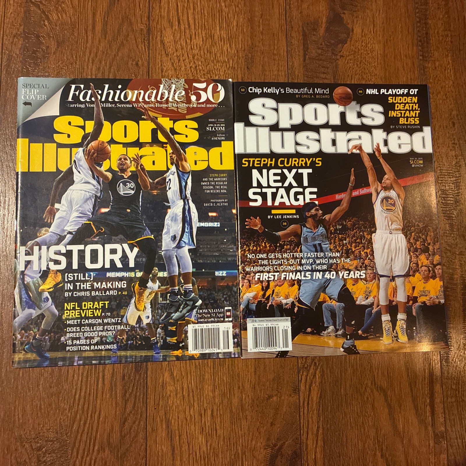 2015 Sports Illustrated Steph Curry’s Next Stage Newsstand High Grade lot of 2