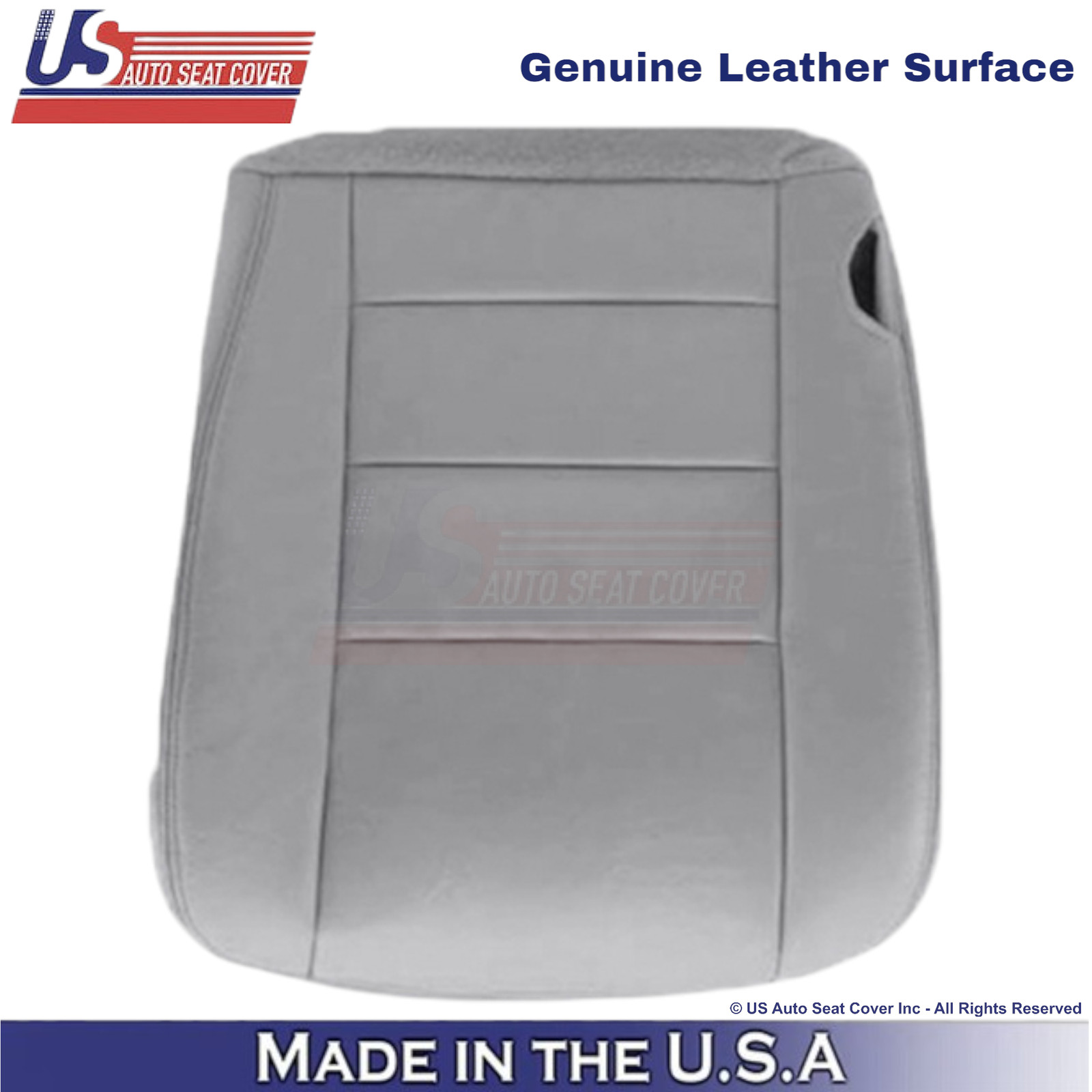 2003-2007 For Ford F250 F350 Lariat Leather Driver Bottom OEM Seat Cover Gray