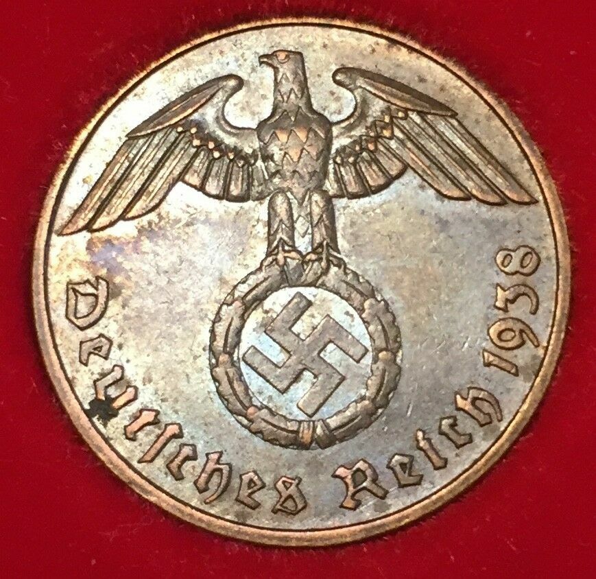 Authentic German Rare 2Pf Coin with Big EAGLE Artifact Authentic German Rare 2Pf Coin with Big EAGLE Artifact