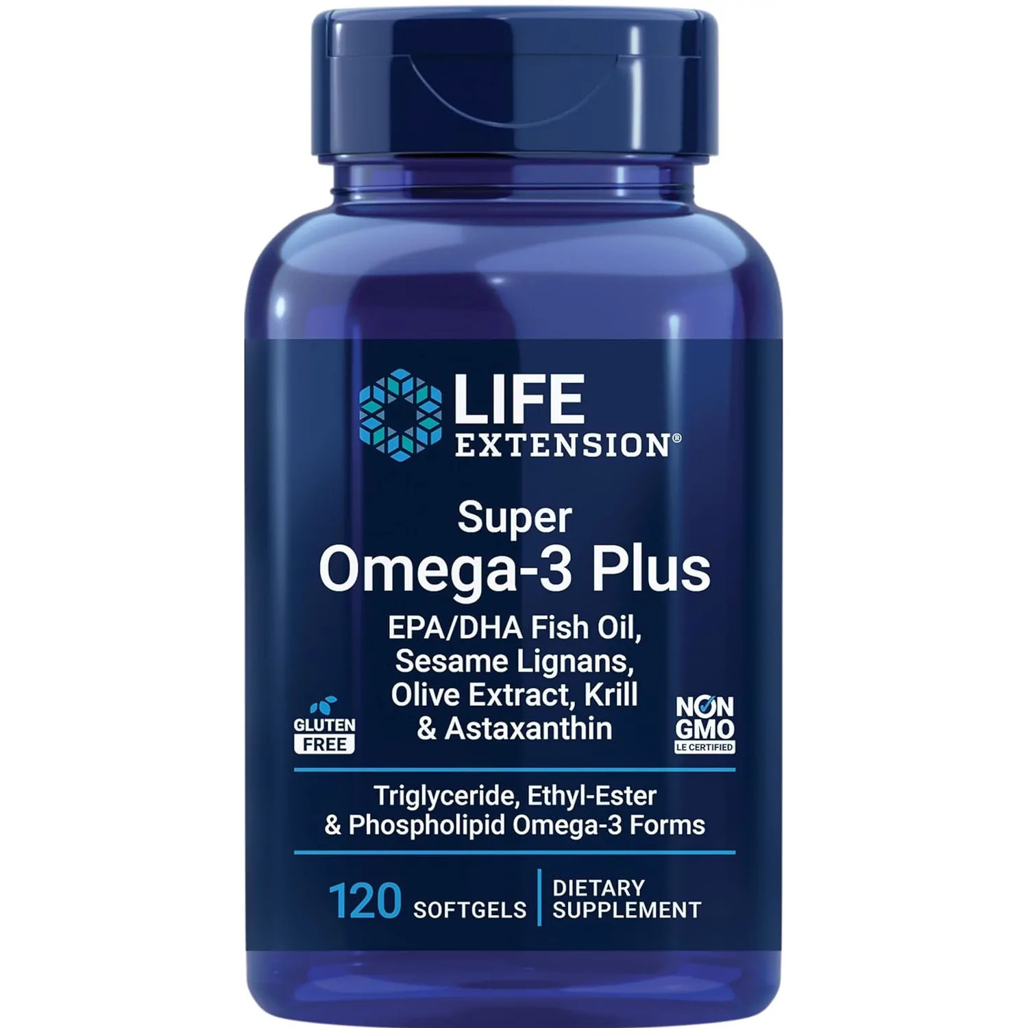NEW！Life Extension Super Omega-3 Plus EPA/DHAF ishOil+ Astaxanthin,120 Softgels