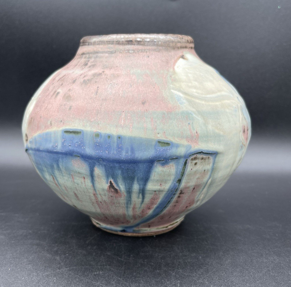 VTG Jerry Kessler Loess Hills Signed Studio Pottery Vase Art Stoneware 5.5” EUC VTG Jerry Kessler Loess Hills Signed Studio Pottery Vase Art Stoneware 5.5” EUC
