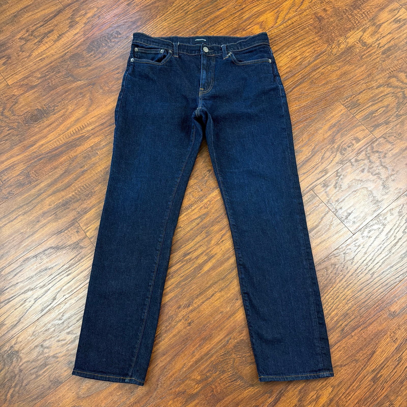 J Crew Jeans Mens 33 Straight Slim Low Rise Dark Wash 484 Kurabo Japanese Denim