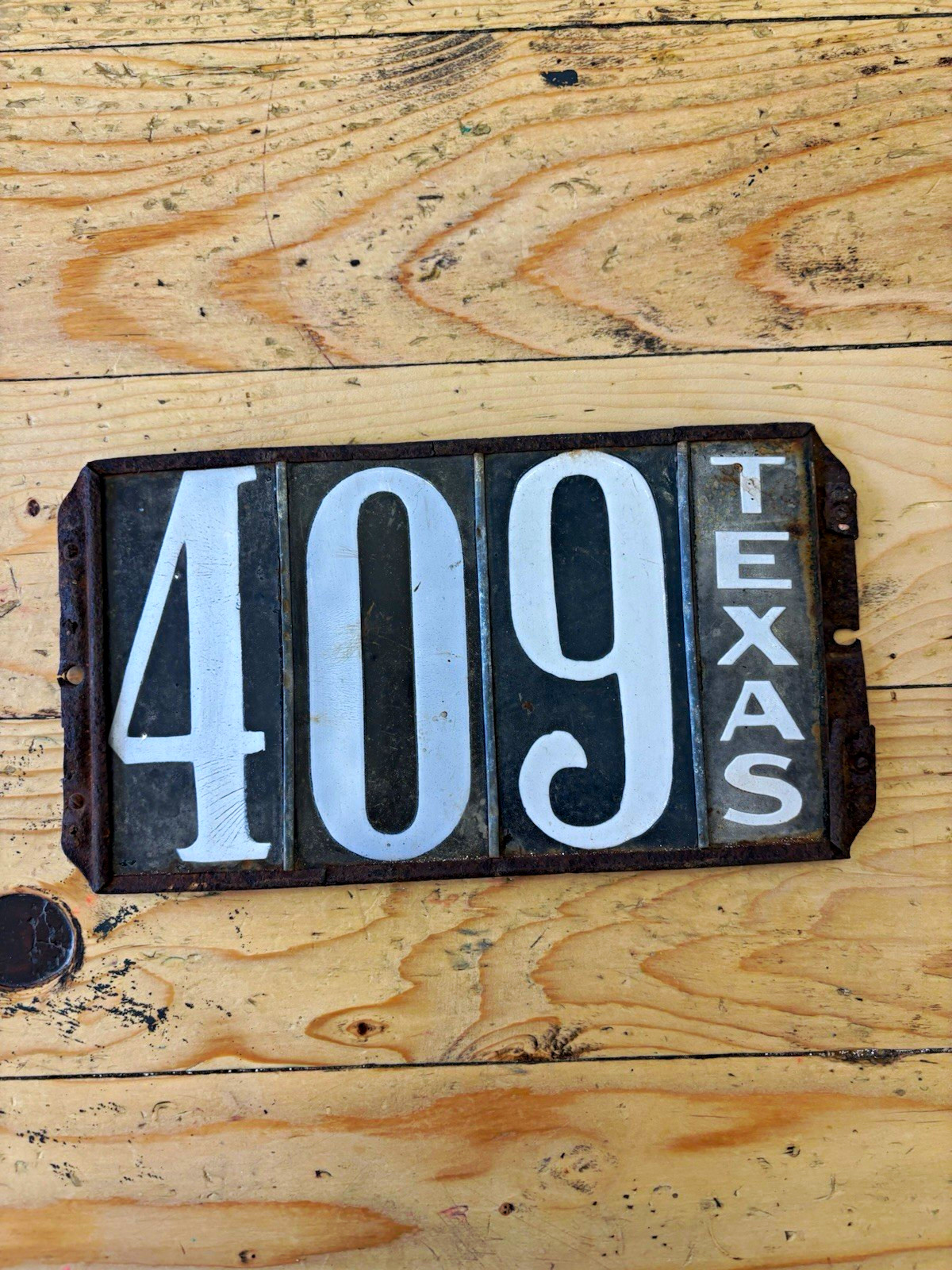Porcelain Texas License Plate Pre-State 3 digit Super rare Porcelain Texas License Plate Pre-State 3 digit Super rare