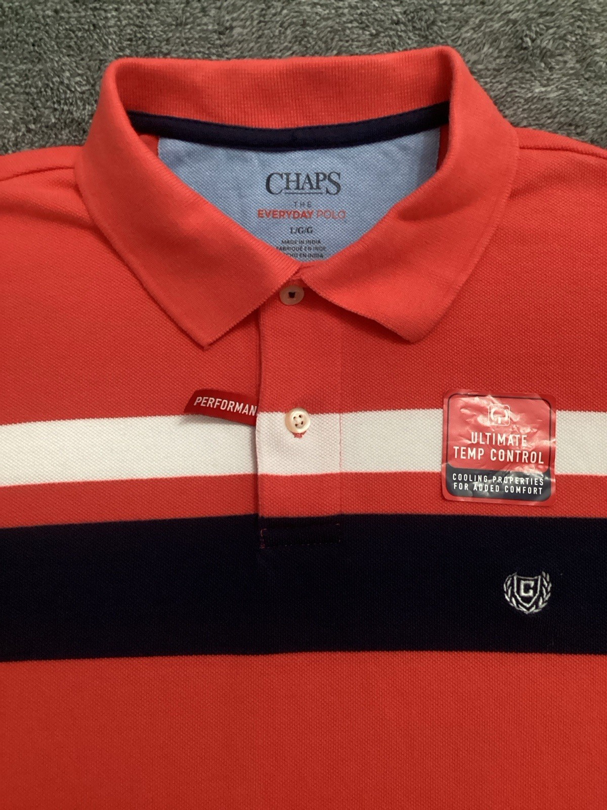 CHAPS Everyday Polo Classic Embroidered Red Shirt Men’s Size L