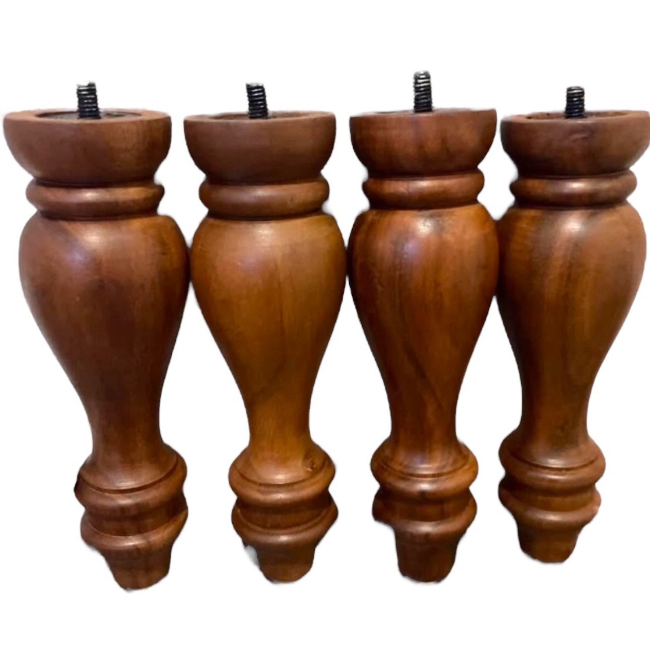 Natural Acacia Wood Finish Furniture Legs - Set of 4 Natural Acacia Wood Finish Furniture Legs - Set of 4