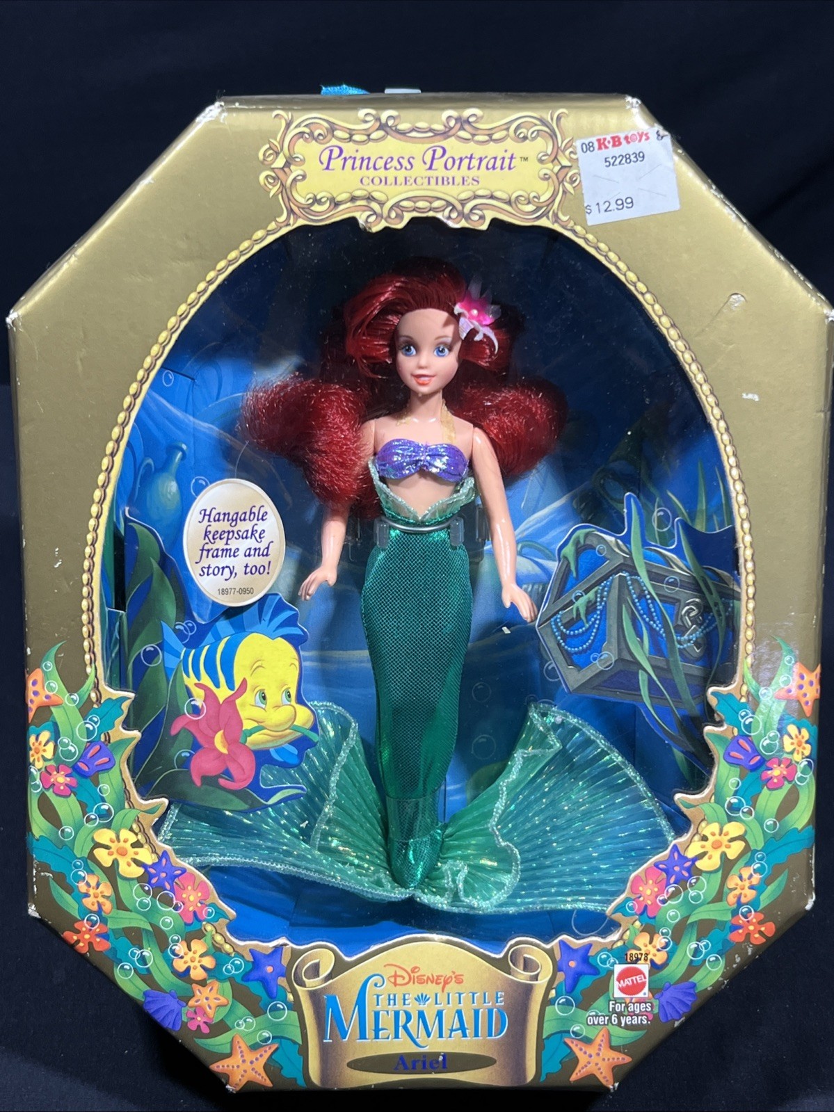Mattel 1997 Disney's Princess Portrait Mini Doll Little Mermaid Ariel #18978 Mattel 1997 Disney's Princess Portrait Mini Doll Little Mermaid Ariel #18978