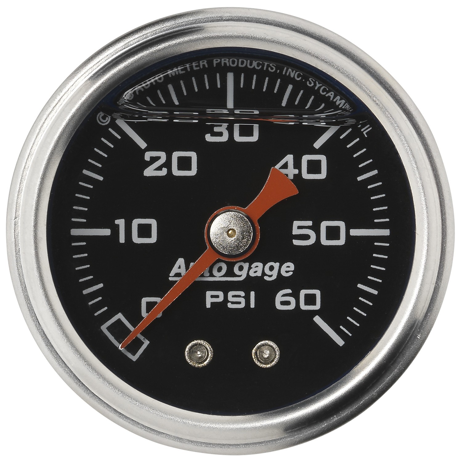 AutoMeter 2173 Autogage Fuel Pressure Gauge Liquid Filled Black 0-60PSI 1.5\