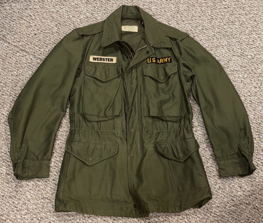 50’s Vintage OG 107 Military Army M51 Field Jacket Vietnam  Aluminum zip XSM