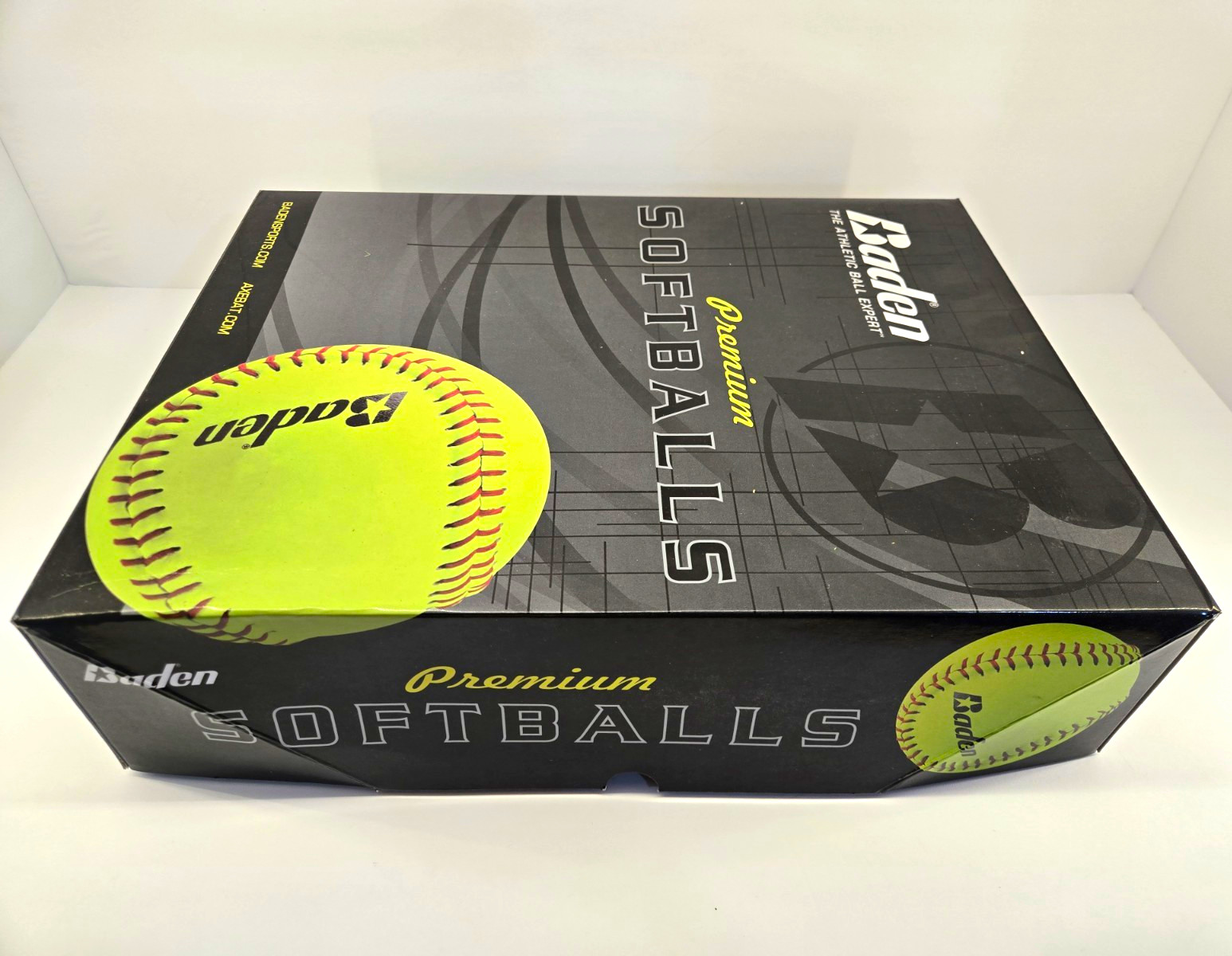 Baden Premium 1BYS 12in Yellow Softballs 0.44 COR 375 ASA Leather 12pk