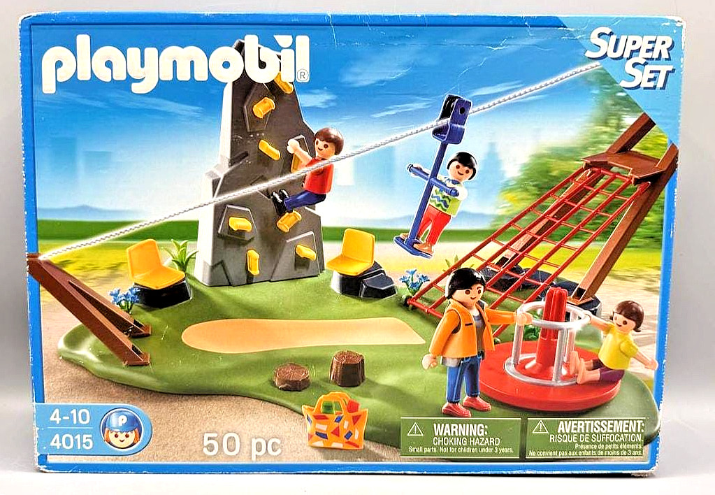 Playmobil Super Set 4015 Playground 50 Pc Zip Line Climbing Park Germany