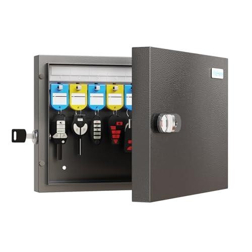 WeHere 16 Key Lock Box - Wall Mounted Key Cabinet with 3-Digit Combination Lock WeHere 16 Key Lock Box - Wall Mounted Key Cabinet with 3-Digit Combination Lock