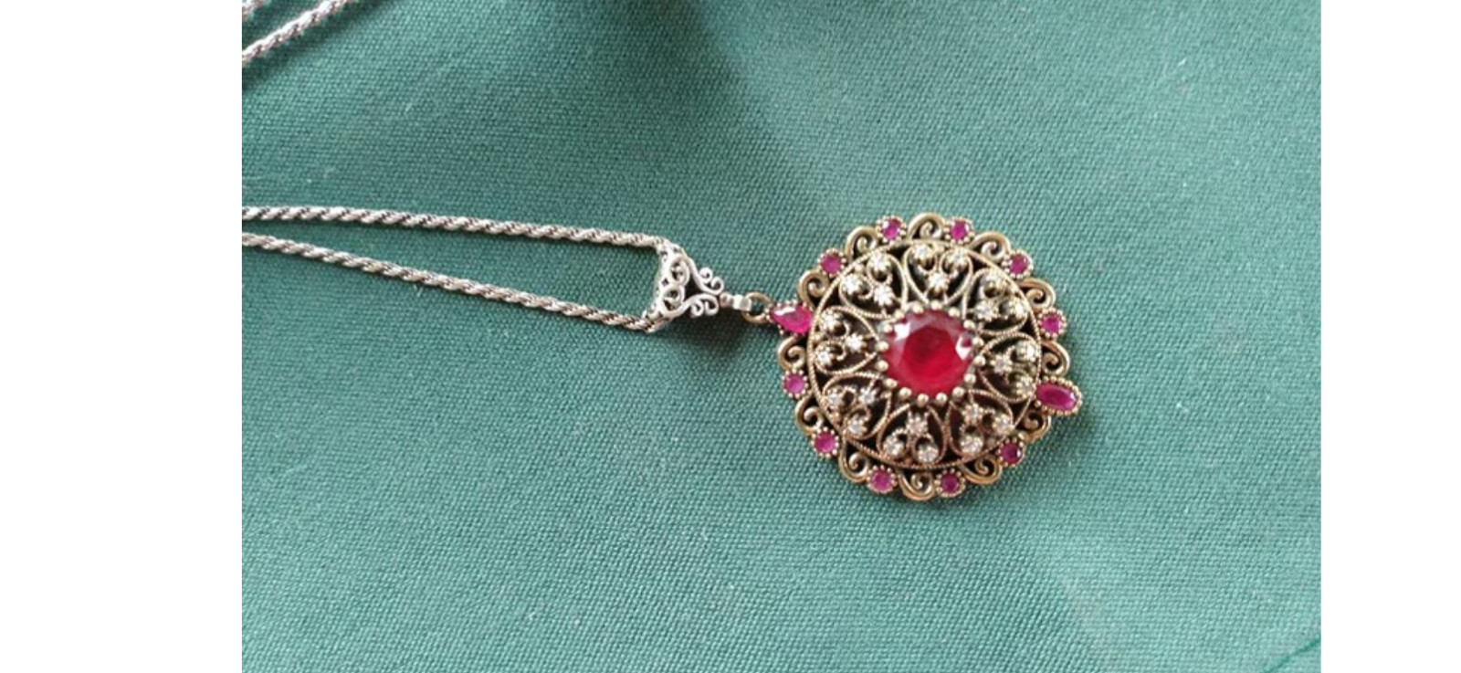 Vintage Handcrafted Turkish Pendant on 24 Vintage Handcrafted Turkish Pendant on 24