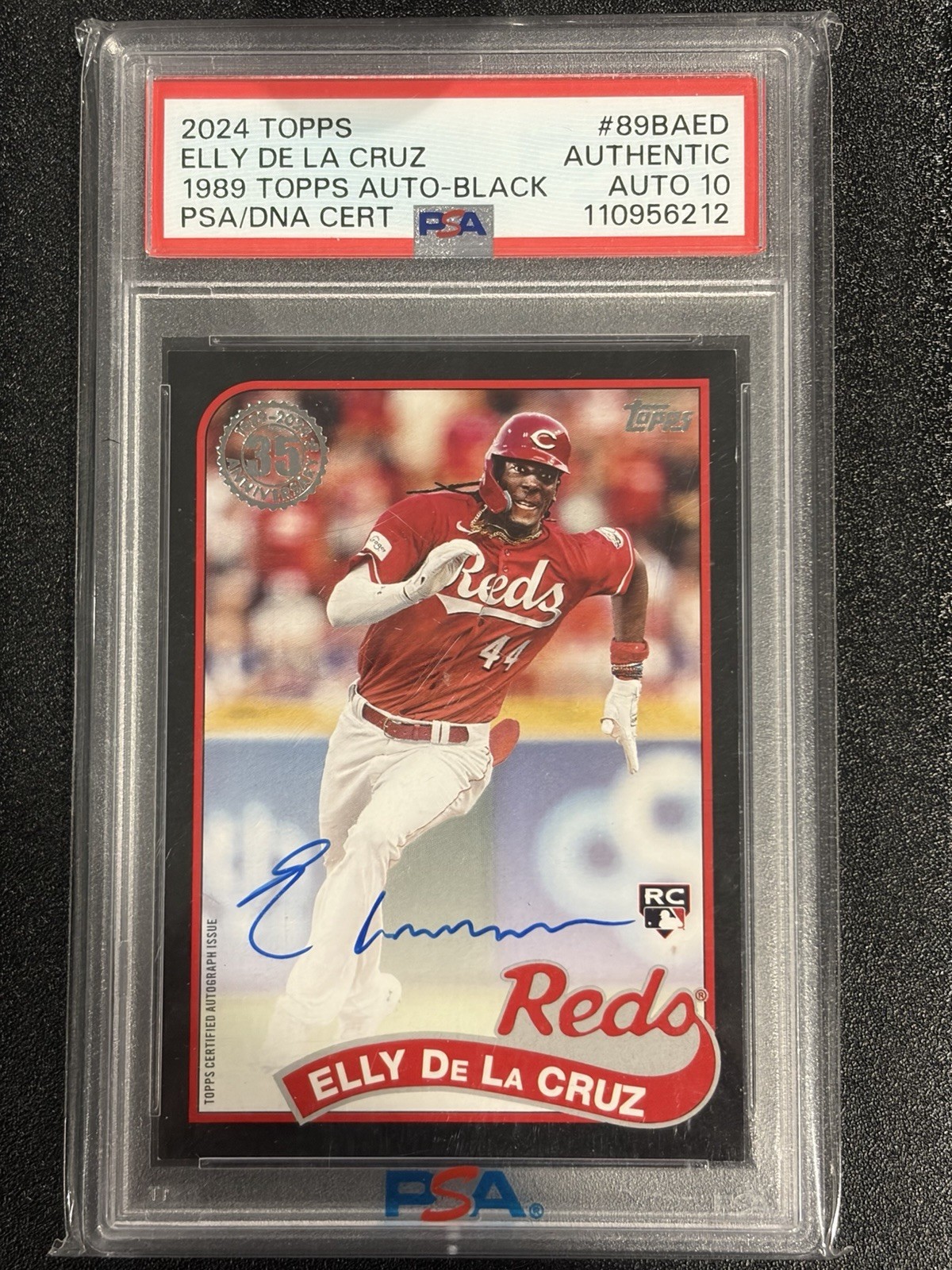 Topps 2024 Series 1 Elly De La Cruz RC Auto Black /199 #89BA-ED PSA Auto 10 Topps 2024 Series 1 Elly De La Cruz RC Auto Black /199 #89BA-ED PSA Auto 10