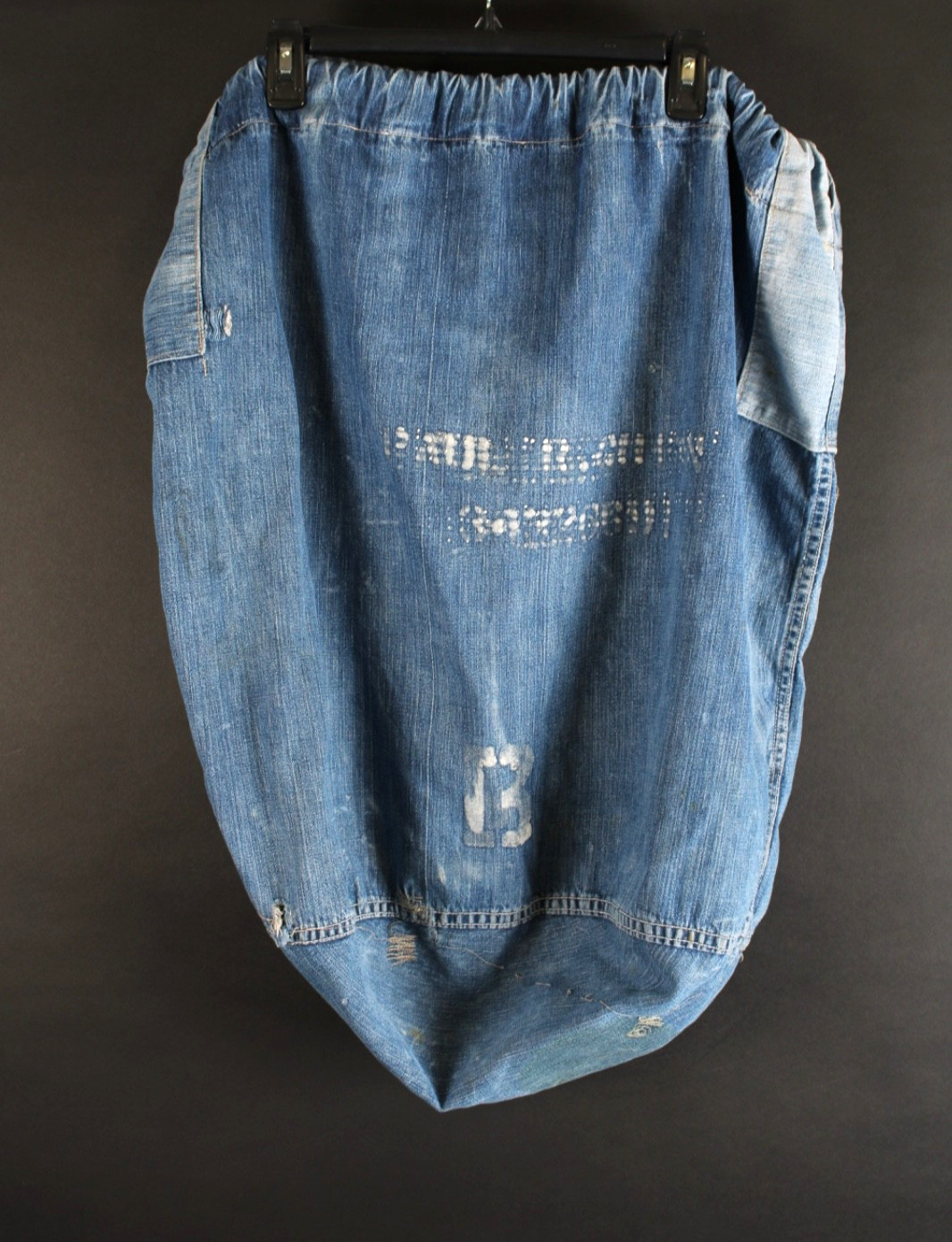 Vintage WWII USN Navy Denim Sea Laundry Bag Stenciled USA Vintage WWII USN Navy Denim Sea Laundry Bag Stenciled USA