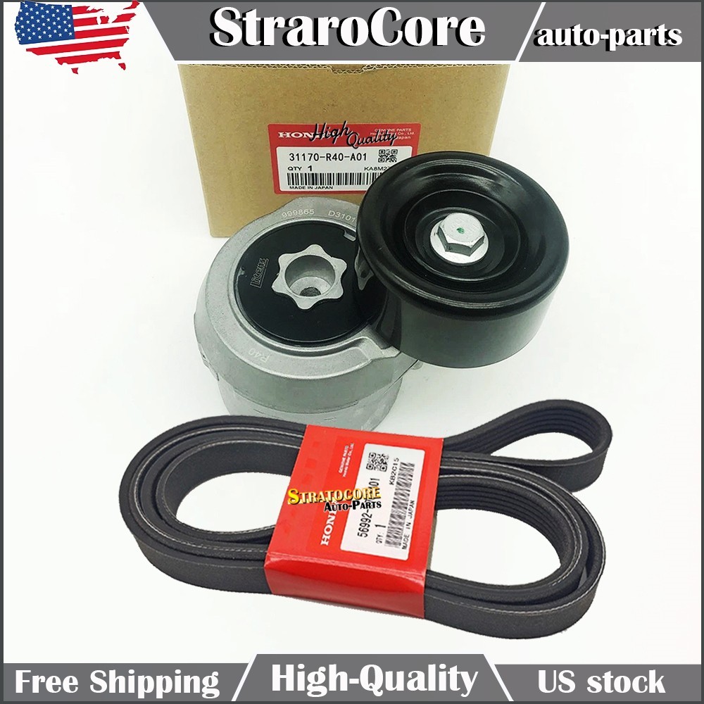 1 Kit OEM Auto Tensioner with S​erpentine Belt for 2008-2012 Honda Accord 2.4L