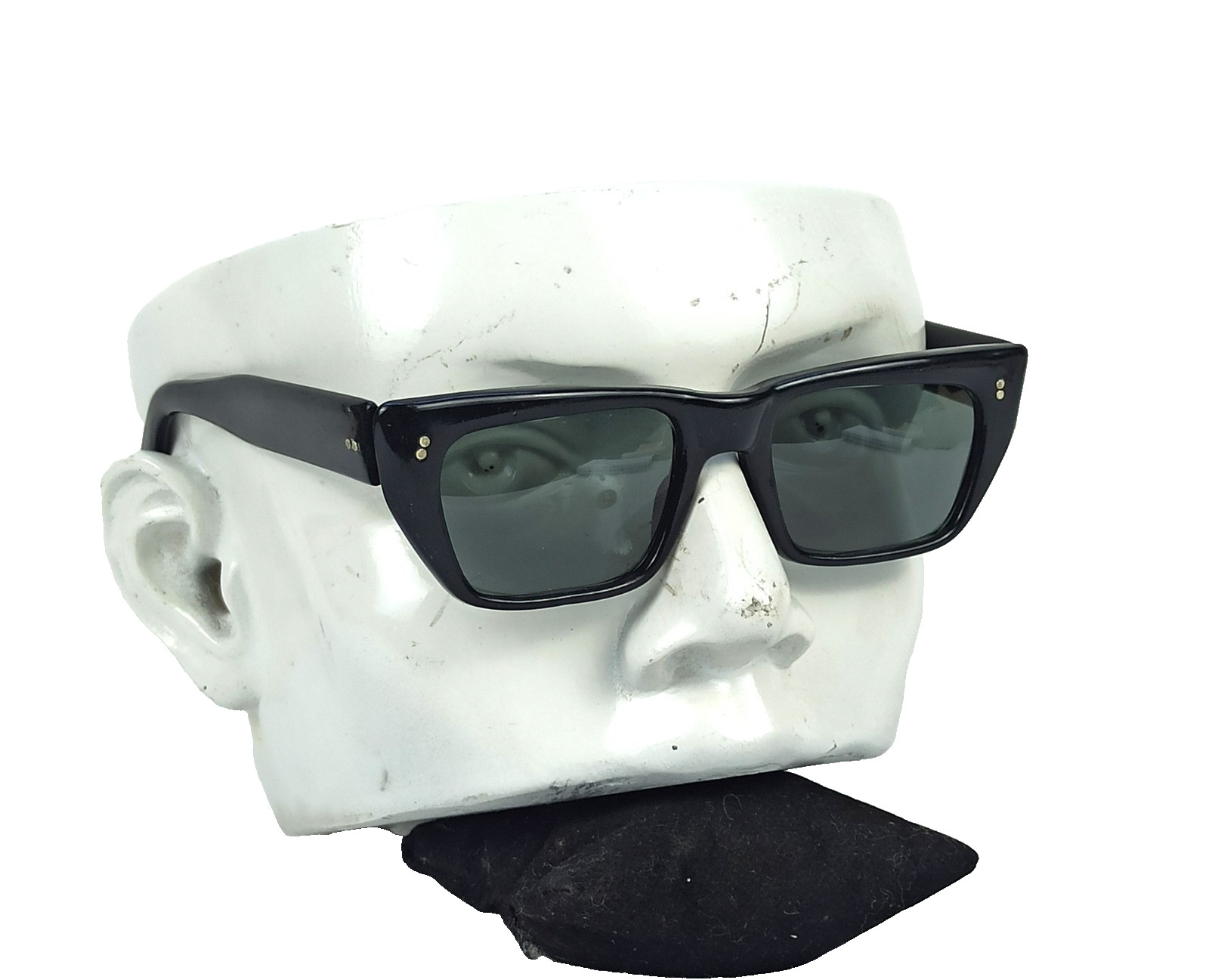 RARE BLACK SQUARE MARELL SUNGLASSES VINTAGE ITALIAN DESIGN UNISEX 50s MINT
