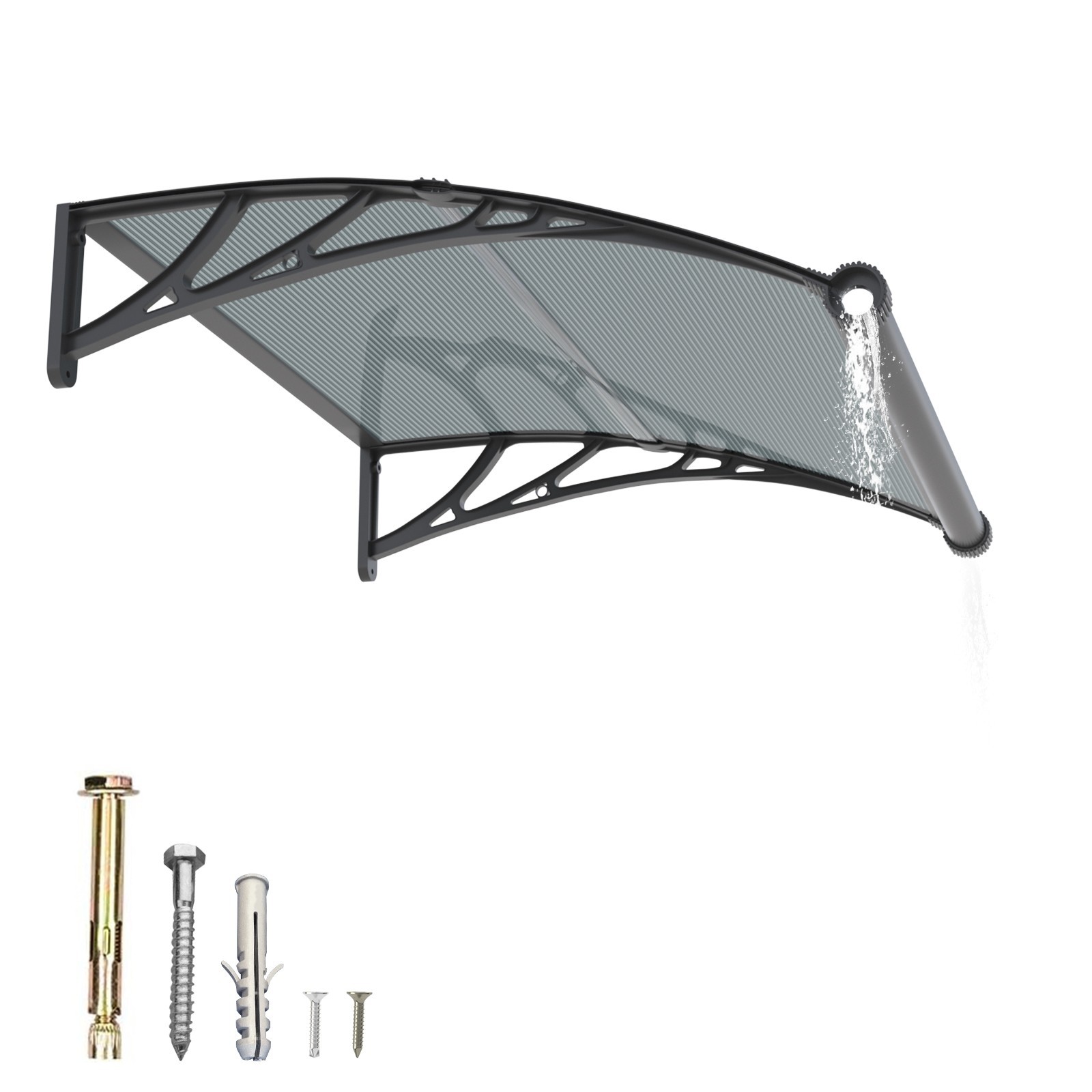 Window Awning Door Eaves Canopy Polycarbonate Outdoor Shade Roof UV Proof DIY Window Awning Door Eaves Canopy Polycarbonate Outdoor Shade Roof UV Proof DIY