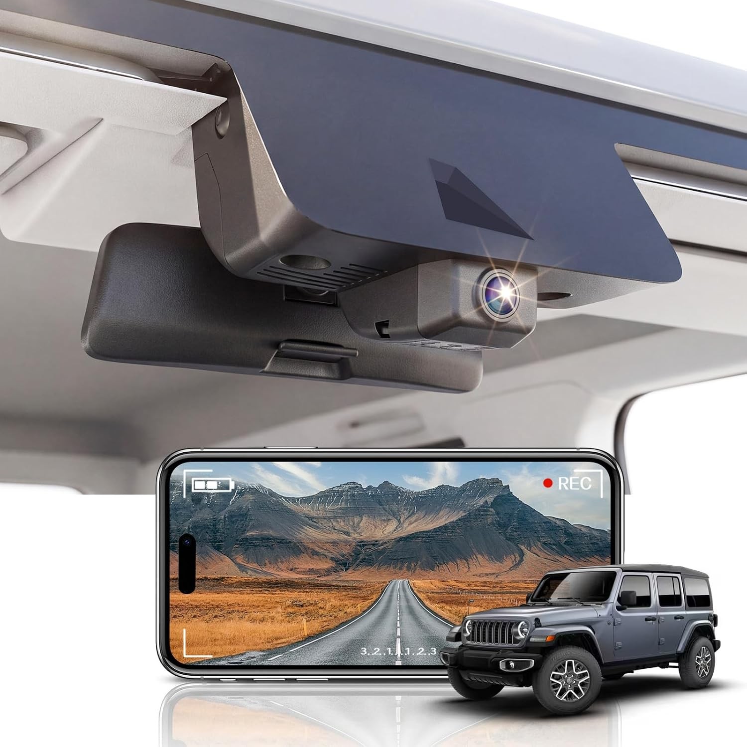KBSYNT 4K Dash Cam Jeep Wrangler 2024-2025 WiFi 64GB Hidden Mount KBSYNT 4K Dash Cam Jeep Wrangler 2024-2025 WiFi 64GB Hidden Mount
