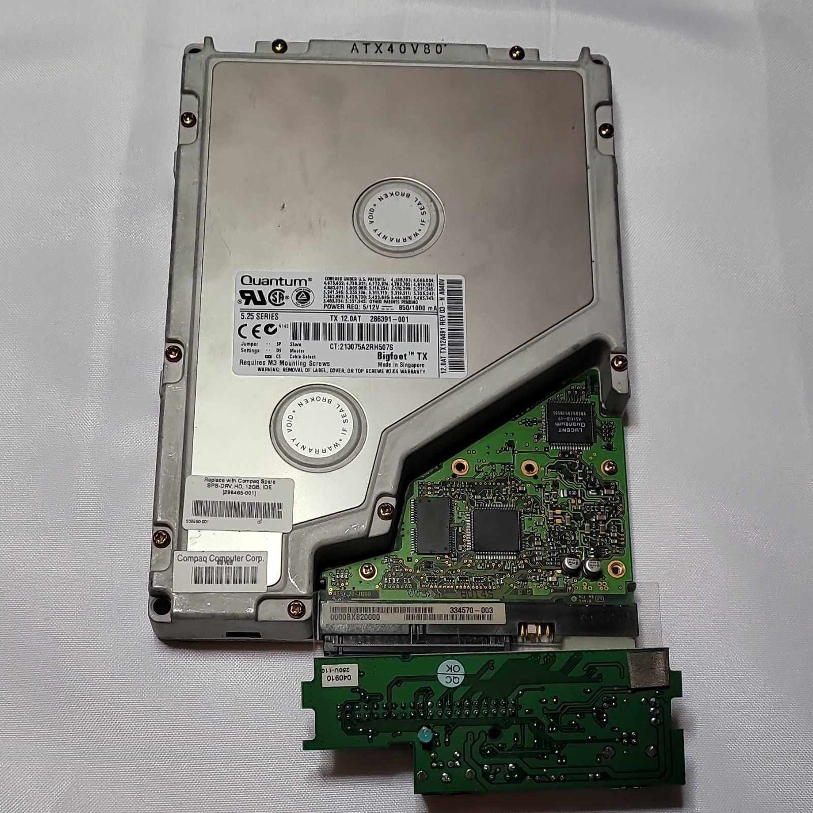 Quantum Bigfoot TX 12GB IDE 5.25in Internal HDD Cable Select ATX40V80 Quantum Bigfoot TX 12GB IDE 5.25in Internal HDD Cable Select ATX40V80