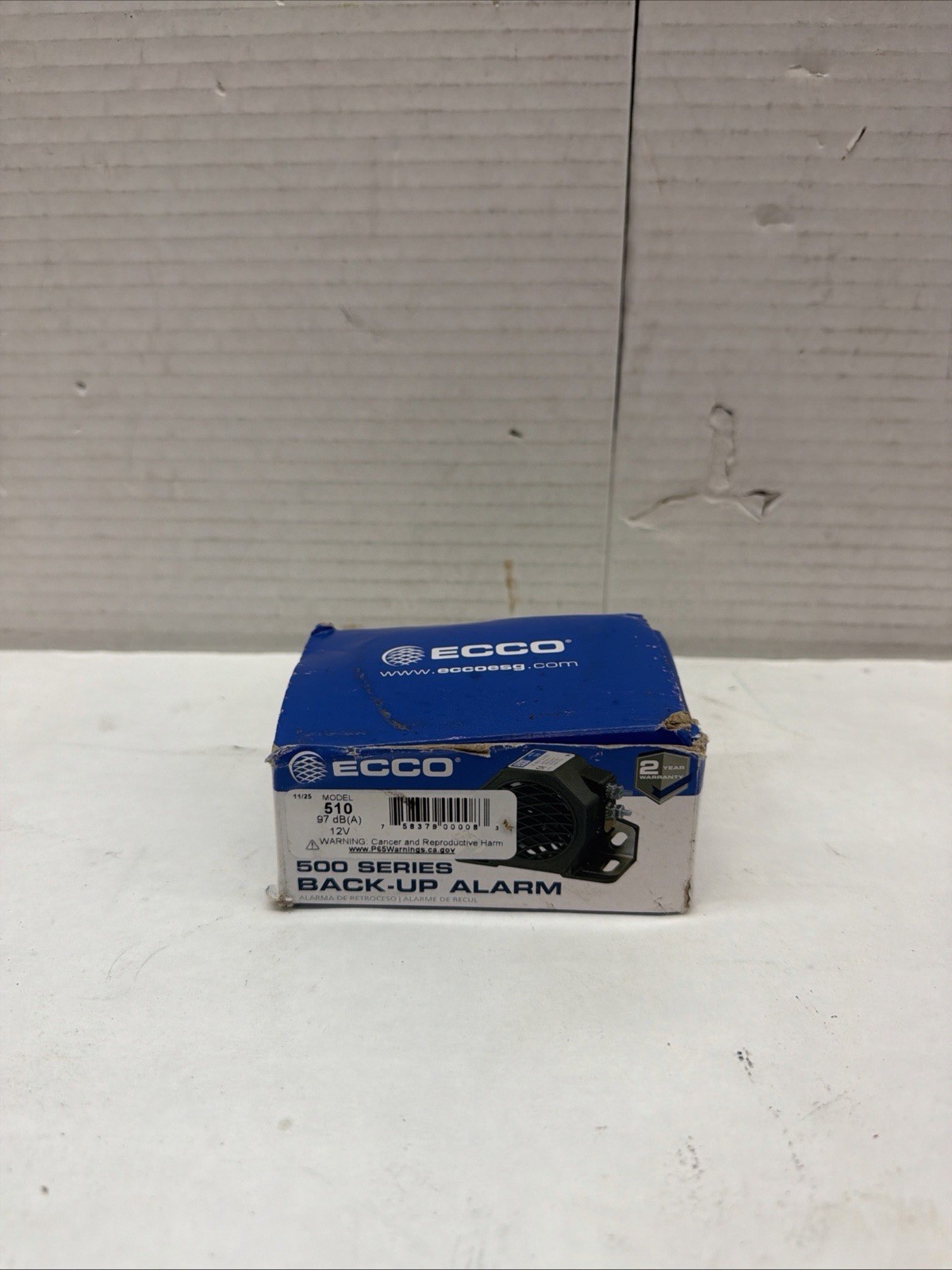 Ecco Electronic 510 BACK UP WARNING Ecco Electronic 510 BACK UP WARNING