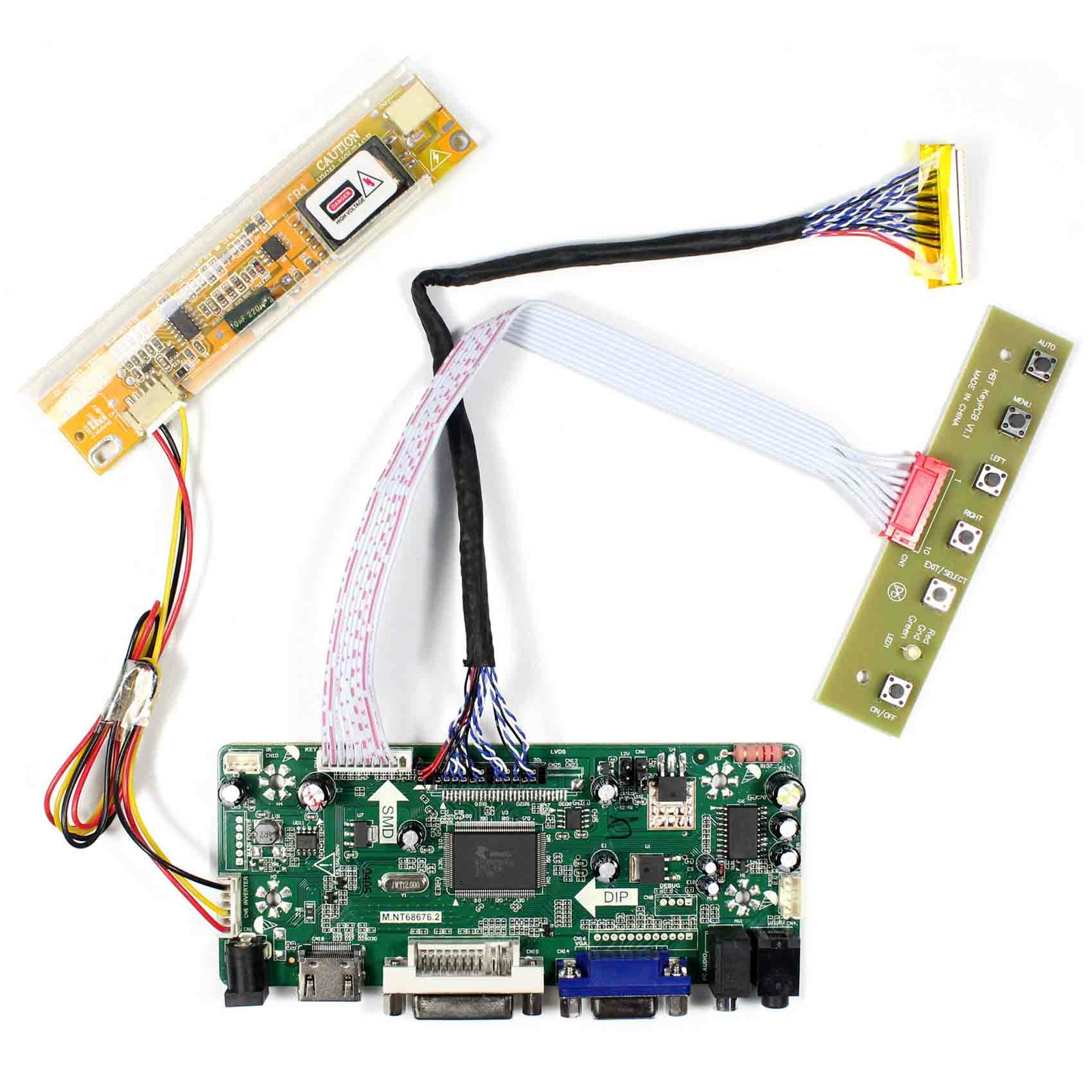 HD VGA DVI Audio LCD Controller Board For LCD Panel DIY LCD Monitor