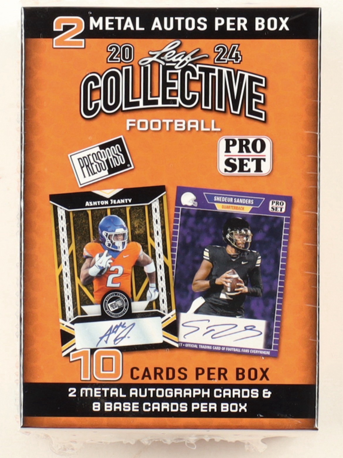 2024 Leaf Collective Football Blaster Box with (10) Cards Including (2) Autos