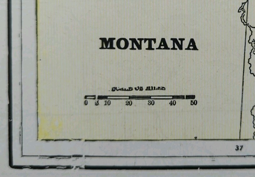 Vintage 1900 MONTANA Map 22