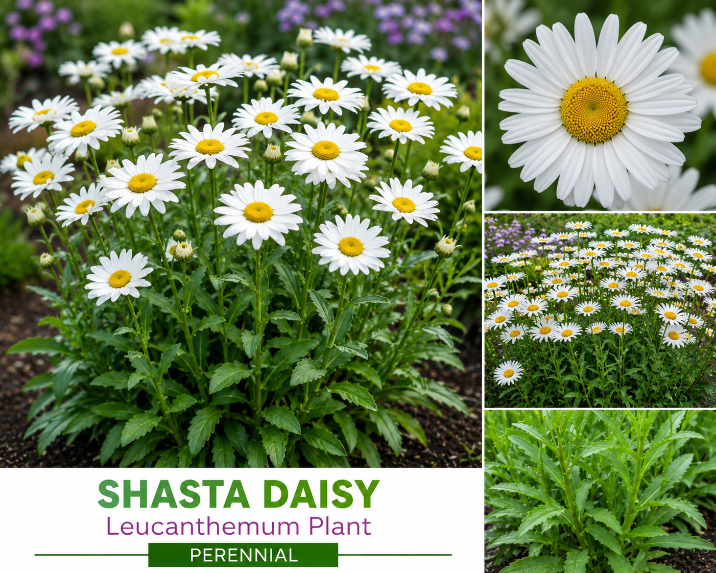 Shasta Daisy - Leucanthemum 6 Plants Perennial Bare Root Live Plant 3 Years Old
