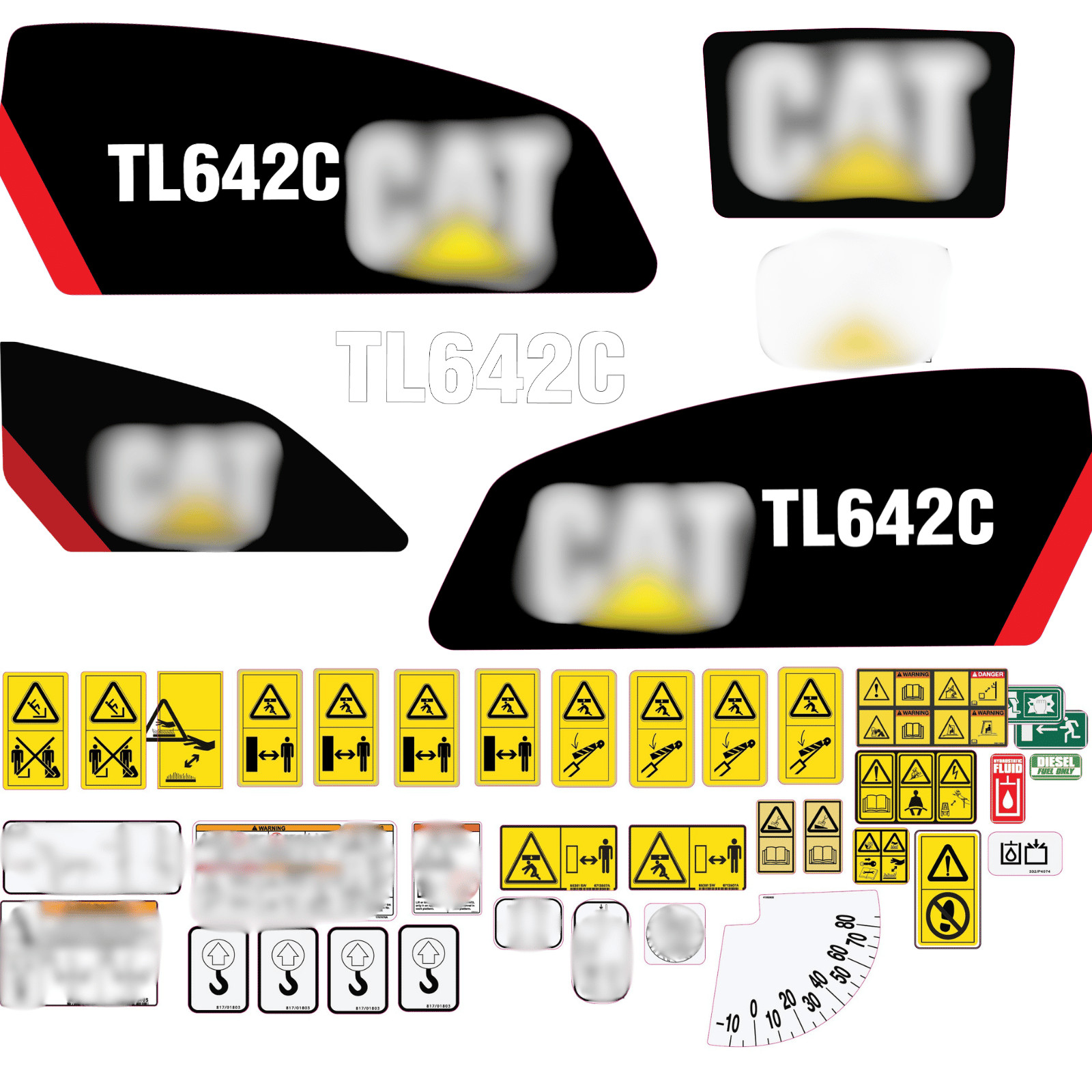 Compatible with TL642C Decal Kit Telehandler Stickers - Compatible with TL642C Decal Kit Telehandler Stickers -
