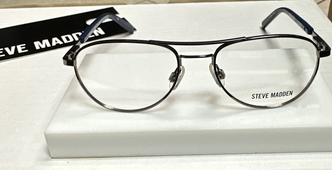 Steve Madden TRICKSSTER Gunmetal 48-16-130 Metal Full Rim Eyeglasses Frame F03G
